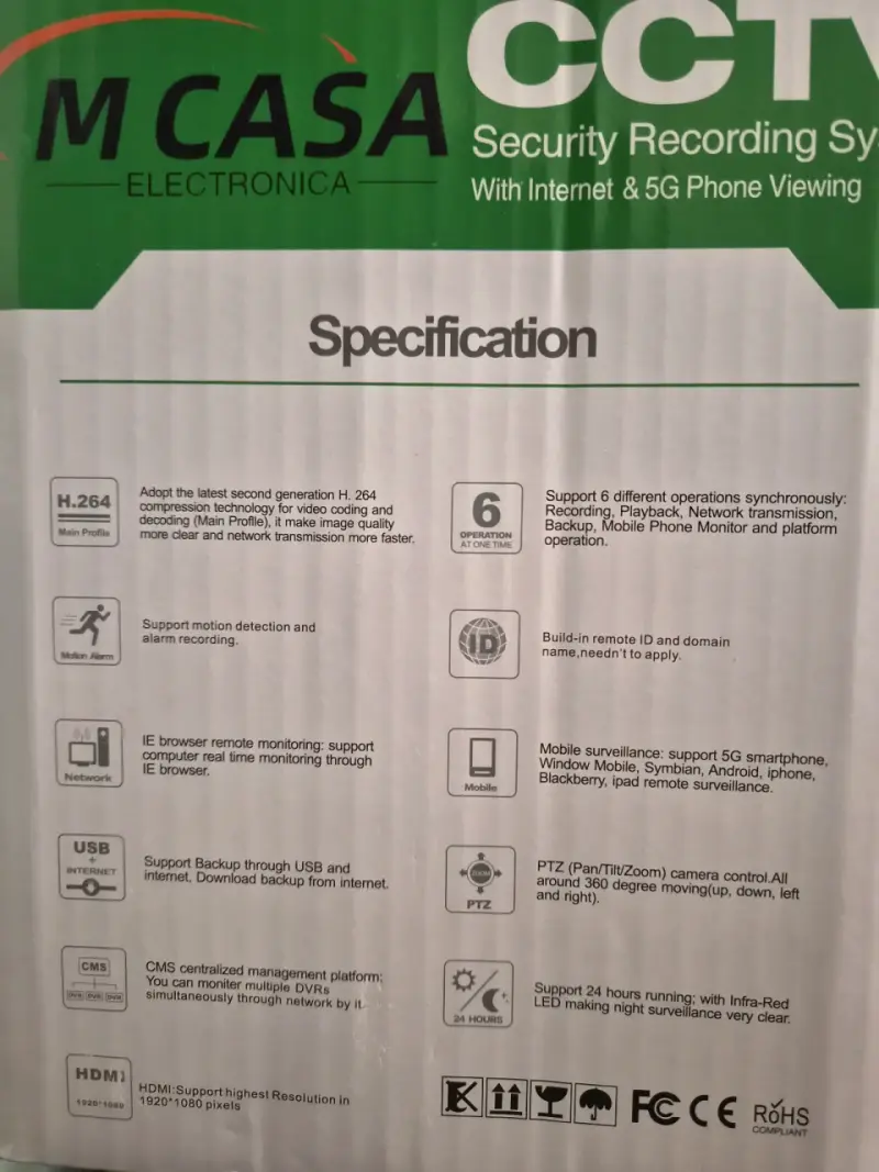 Sistema de Grabación CCTV AHD 1080P con 4 Cámaras - 2