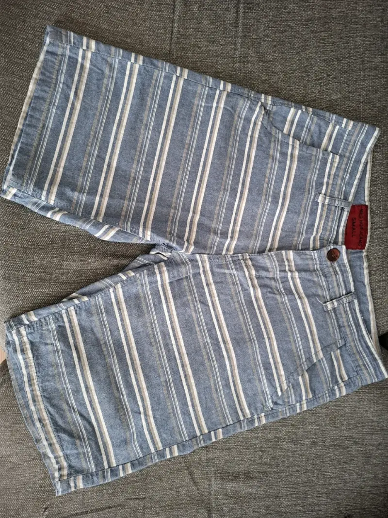 Bermudas de rayas azules para hombre - 1