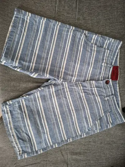Bermudas de rayas azules para hombre - miniatura 1
