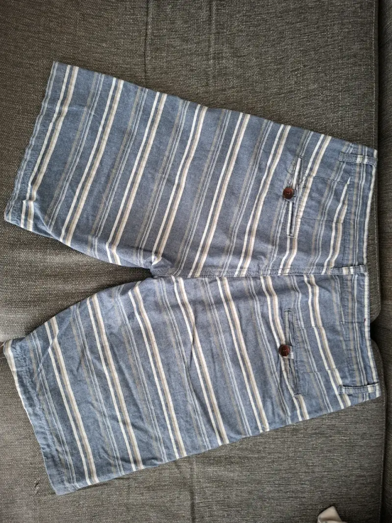 Bermudas de rayas azules para hombre - 2