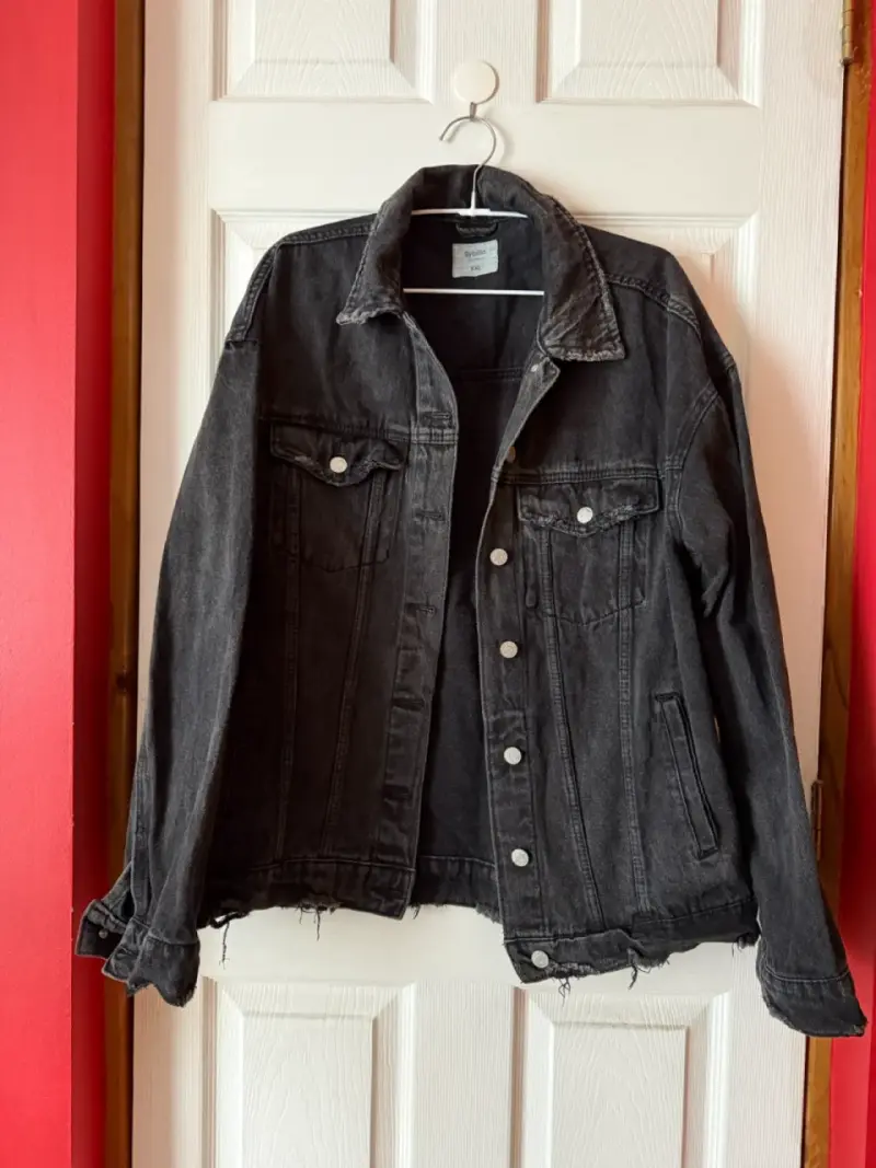 Chaqueta de mezclilla negra unisex
