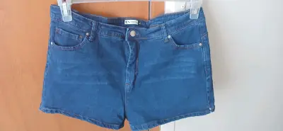 Shorts de mezclilla azul para mujer talla 48 - miniatura 1