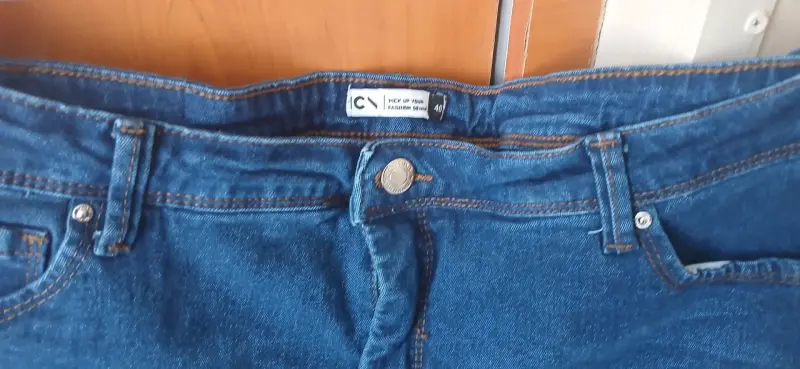 Shorts de mezclilla azul para mujer talla 48 - 2