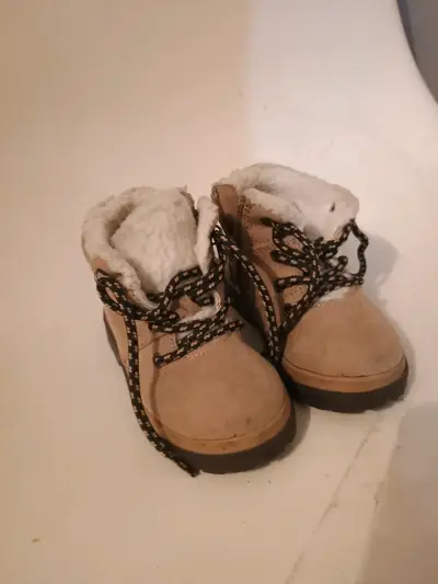 Botines de invierno para niños con forro de lana - miniatura 1