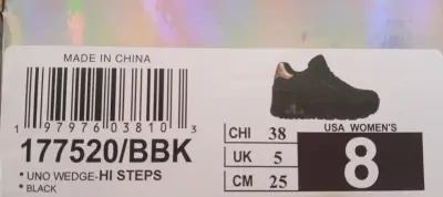 Zapatillas Skechers negras con detalles dorados - miniatura 5