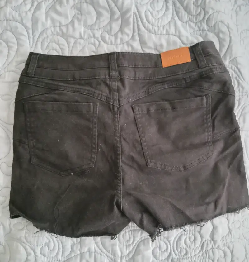 Shorts de mezclilla negros Opposite talla 36 - 2