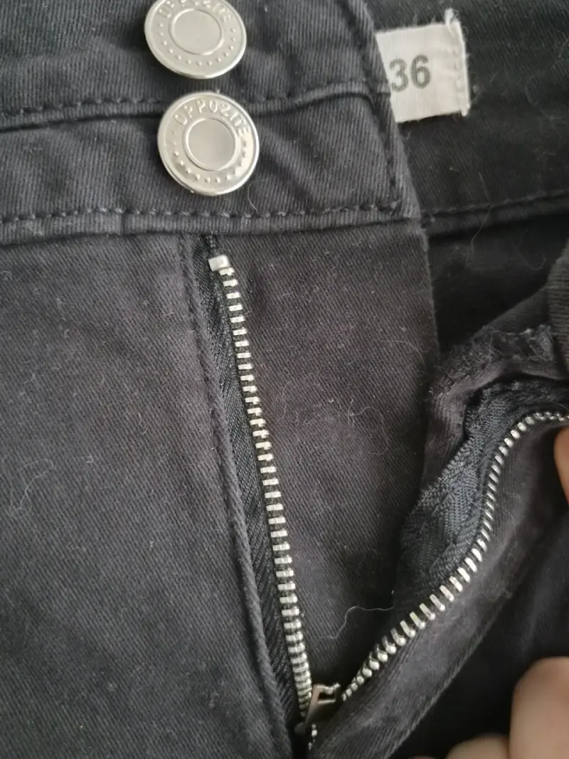 Shorts de mezclilla negros Opposite talla 36 - 4