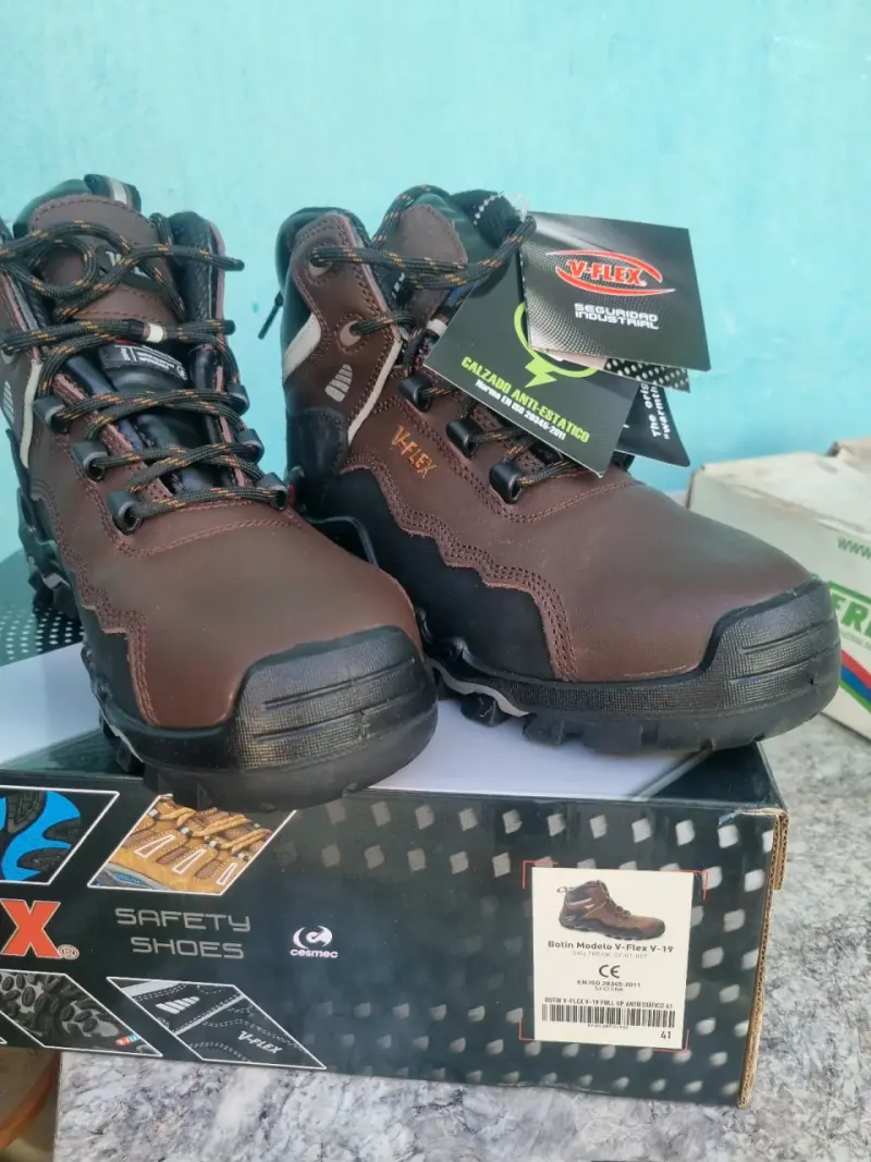 Botines de seguridad V-Flex marrones talla 41 - 1