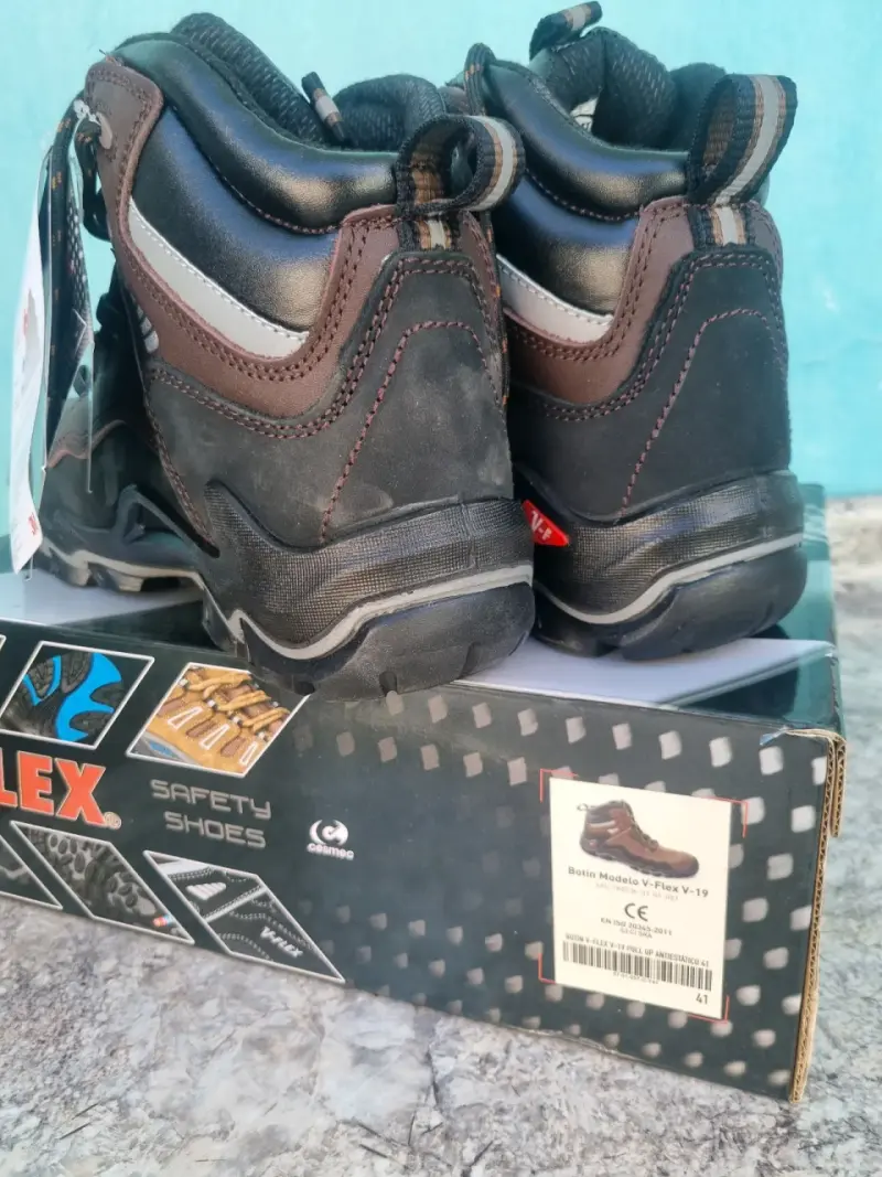 Botines de seguridad V-Flex marrones talla 41 - 4