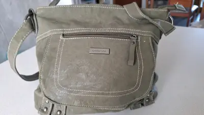 Bolso cruzado verde Amphora con cierre - miniatura 1