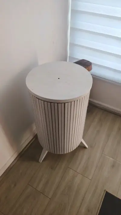Canasto de madera blanco con tapa removible - miniatura 1