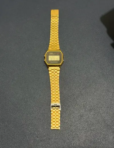 Reloj digital dorado Casio A159W - miniatura 2