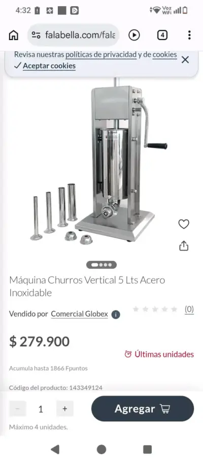 Mantenedora congeladora máquina para Aser churross - miniatura 6