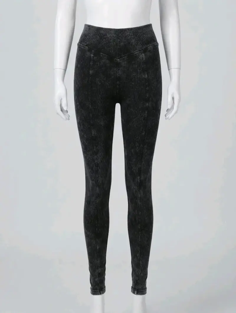Conjunto de leggings y chaqueta negra para mujer - 2