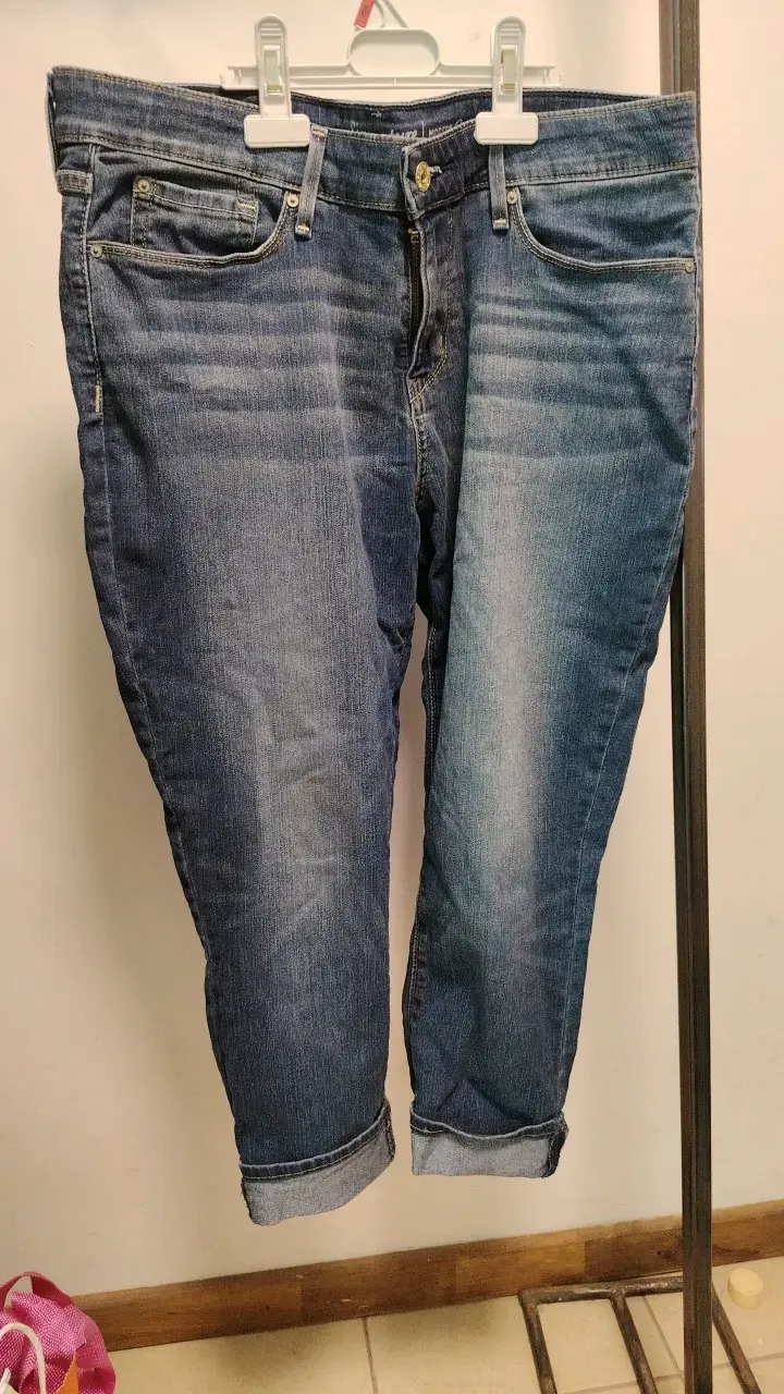 Jeans de mezclilla azul para mujer
