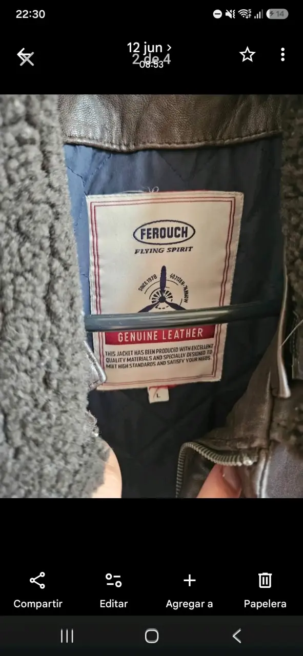 Chaqueta de cuero Ferouch con cuello desmontable - 2