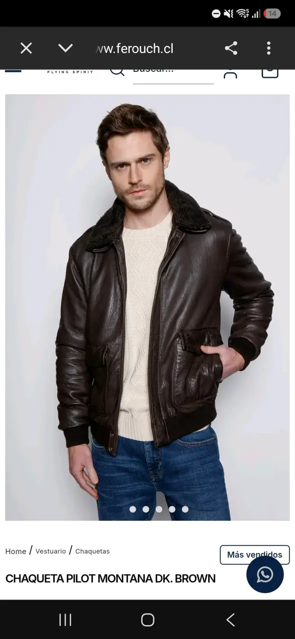 Chaqueta de cuero Ferouch con cuello desmontable - 5