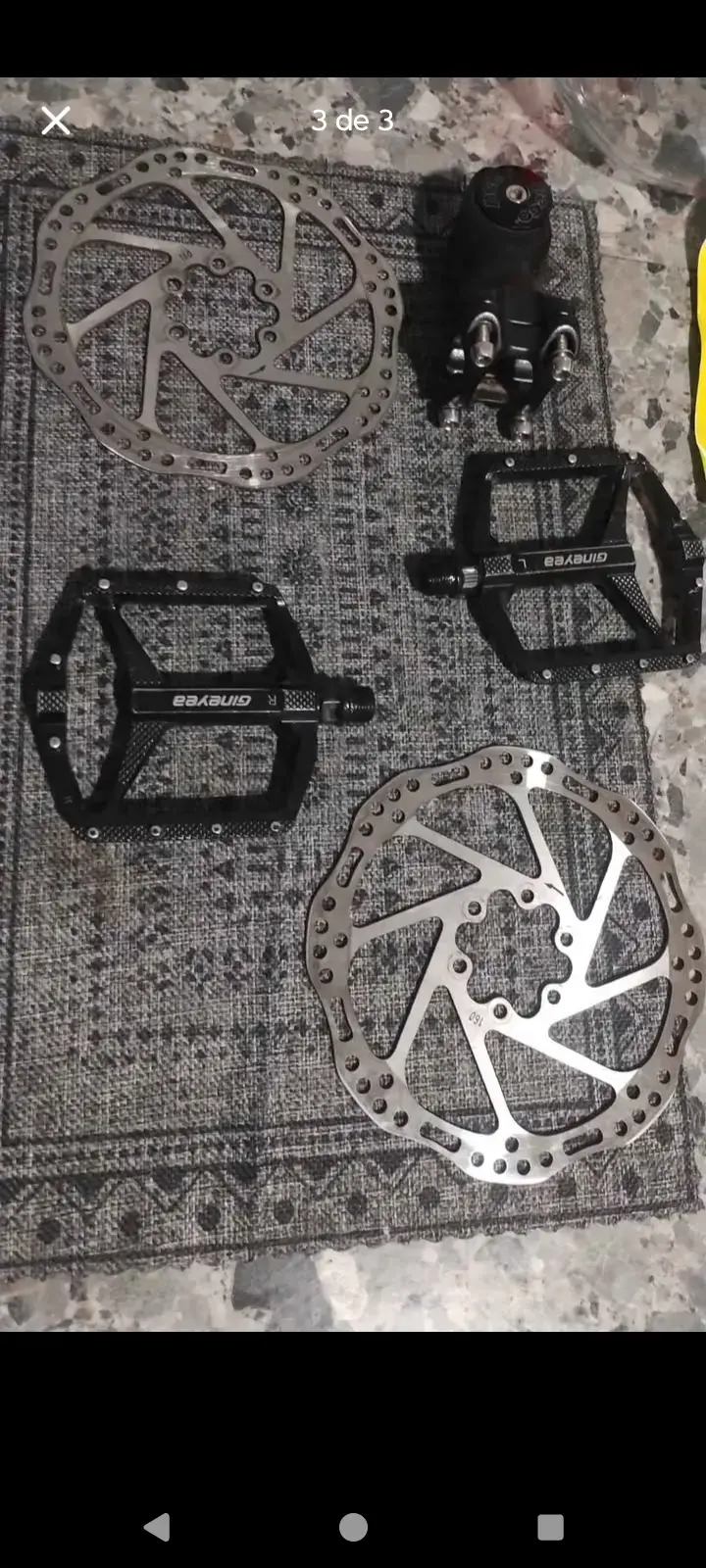 Kit de frenos y pedales para bicicleta Gineyea