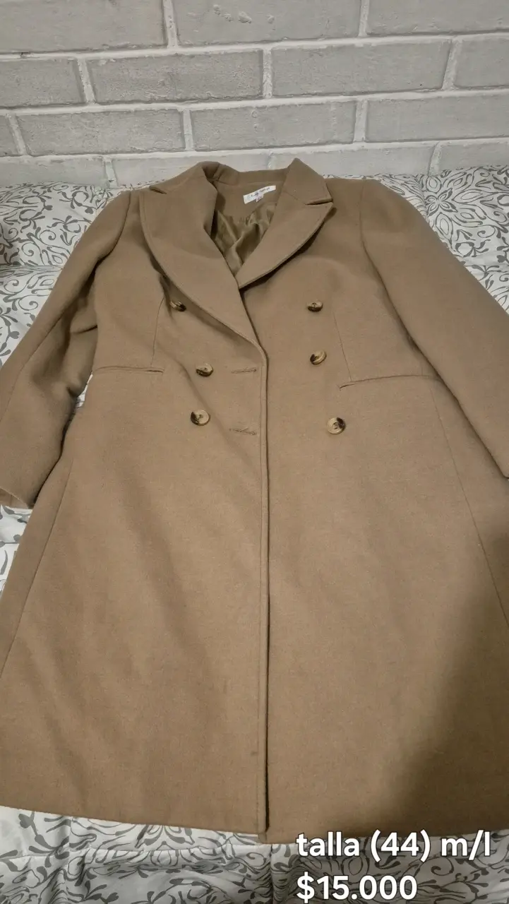 Abrigo de lana camel para mujer talla M/L