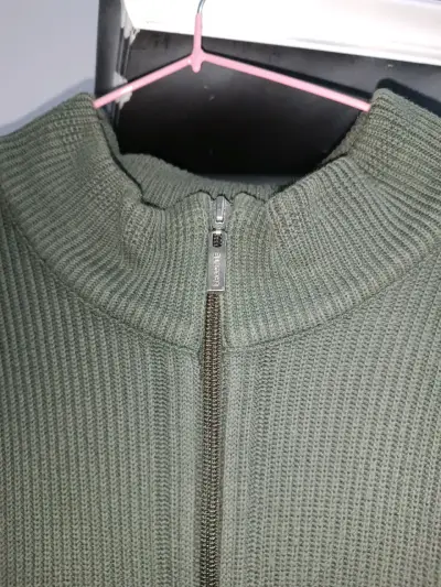 Chaqueta de punto verde Lacoste con cierre - miniatura 2
