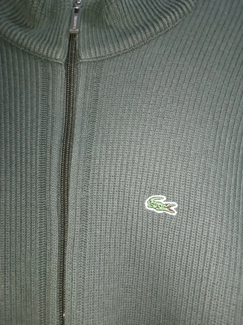 Chaqueta de punto verde Lacoste con cierre - 3
