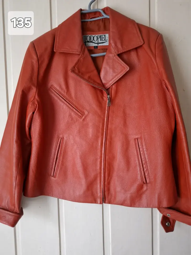 Chaqueta de cuero roja Todopiel para mujer - 1