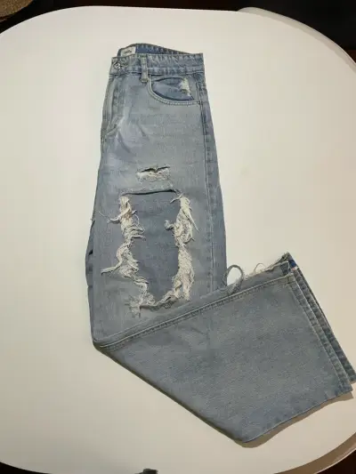 Jeans desgastados de mezclilla azul claro Sybilla - miniatura 5