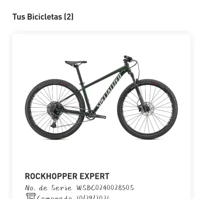 Bicicleta Specialized Rockhopper Expert verde - miniatura 1