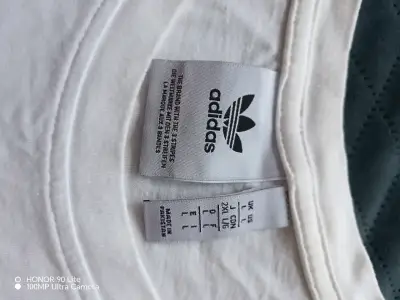 Polera sin mangas Adidas blanca con logo - miniatura 2