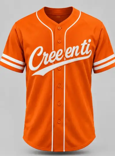 Camiseta de béisbol naranja con diseño deportivo - miniatura 1