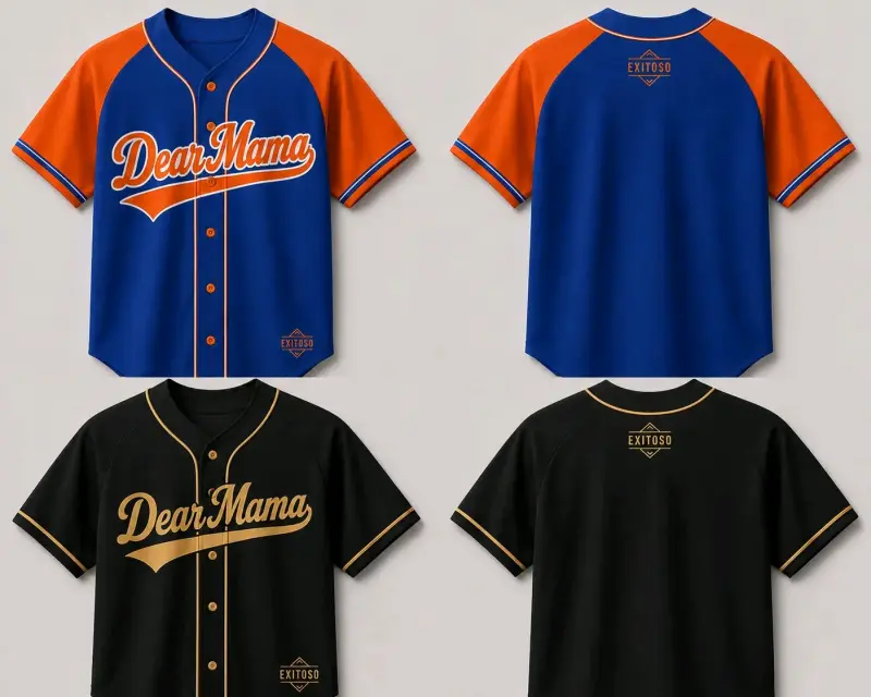 Camiseta de béisbol naranja con diseño deportivo - 2