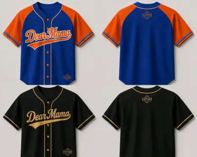 Camiseta de béisbol naranja con diseño deportivo - miniatura 2