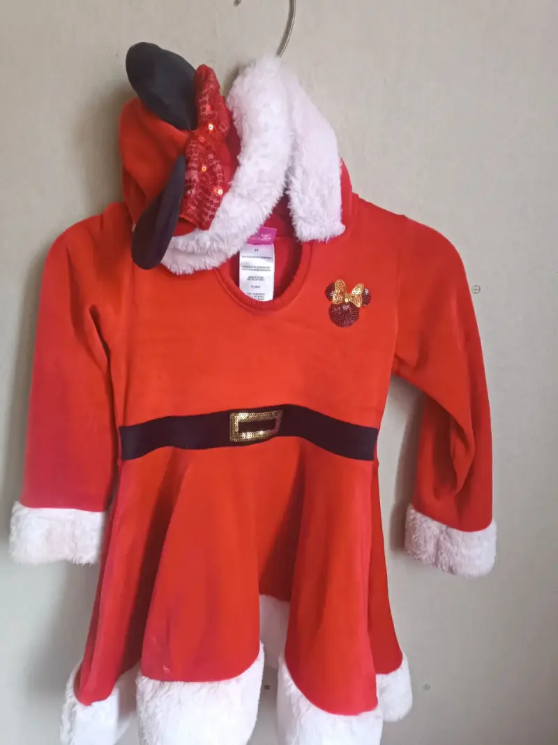 Vestido de Navidad para niña con orejas de Minnie