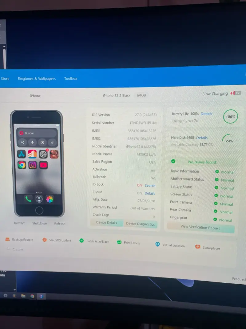 iPhone SE 2da Generación 64GB Negro en Buen Estado - 2