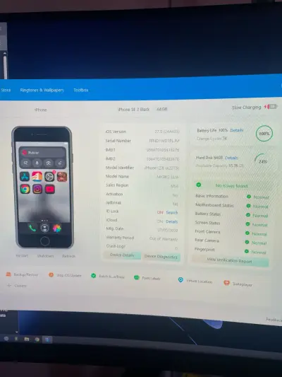 iPhone SE 2da Generación 64GB Negro en Buen Estado - miniatura 2