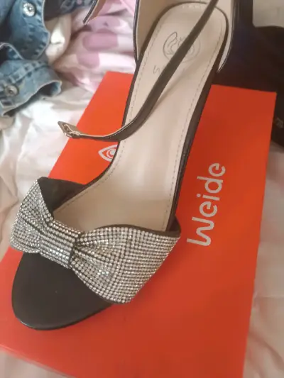 Sandalias de tacón con lazo brillante Weide - miniatura 1