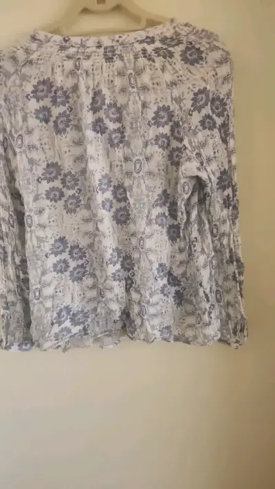 Blusa estampada floral azul Mango - miniatura 3