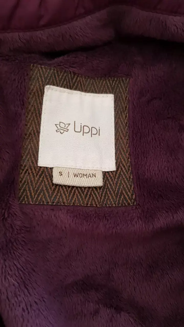 Abrigo largo de plumas morado para mujer Uppí - 2