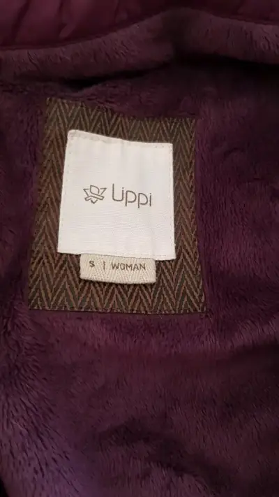 Abrigo largo de plumas morado para mujer Uppí - miniatura 2