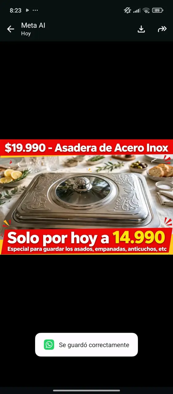 Asadera de acero inoxidable con tapa