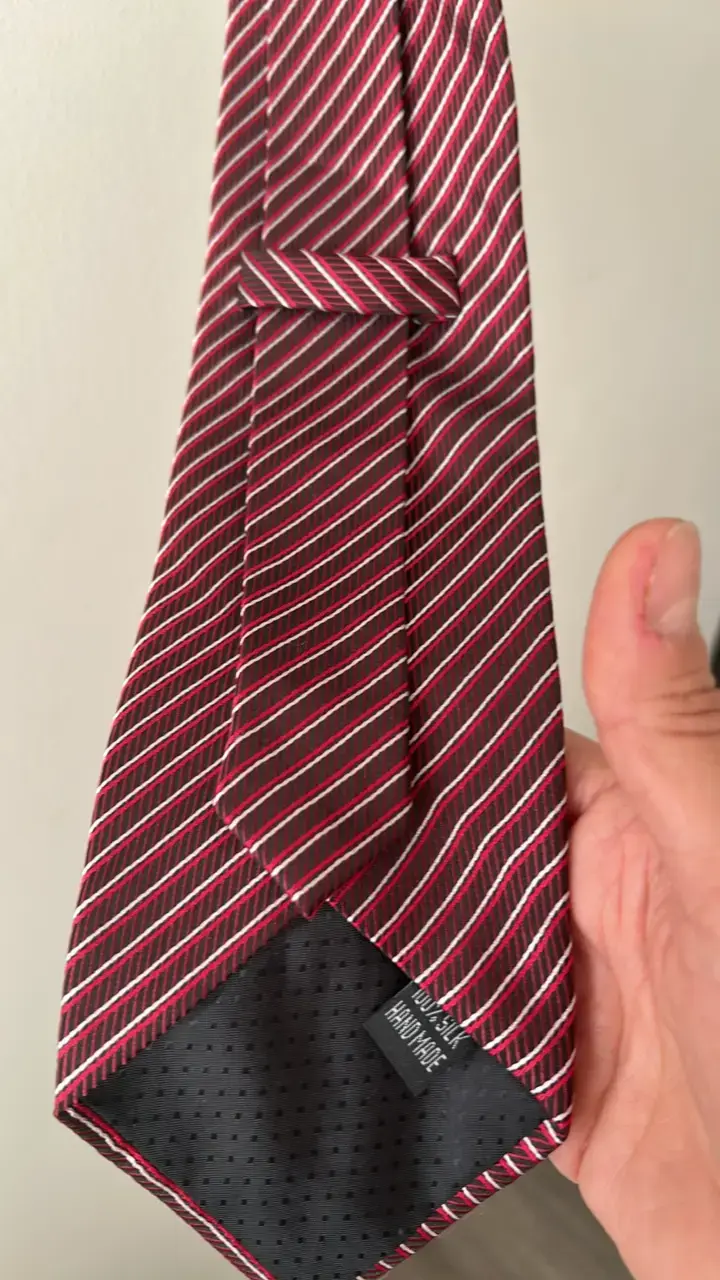 Corbata de rayas rojas y blancas elegante - 3