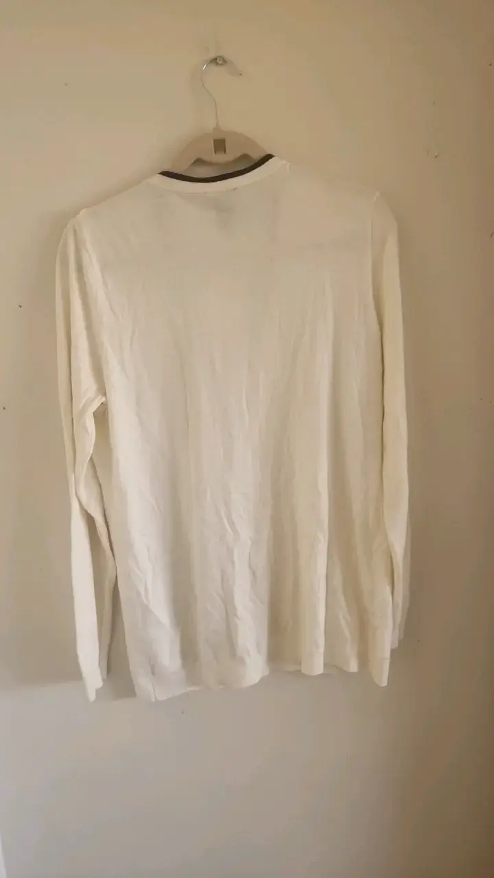 Cardigan blanco Ann Taylor con ribete negro - 3