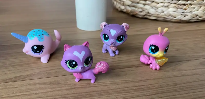 Littlest Pet Shop con glitter set de 4 - 1