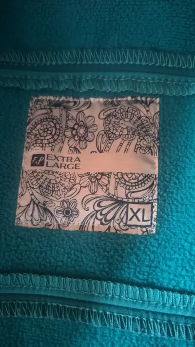 Chaqueta turquesa con capucha talla XL - miniatura 2