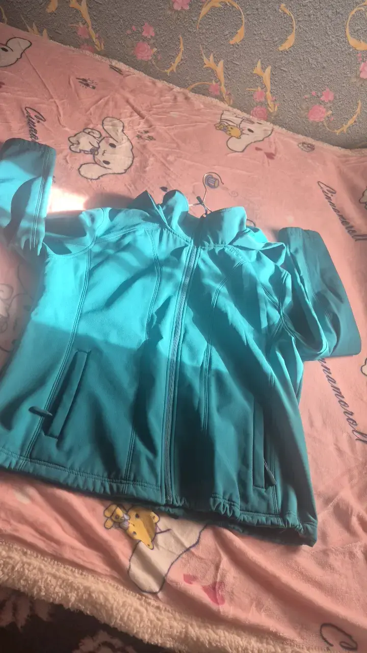Chaqueta turquesa con capucha talla XL - 3