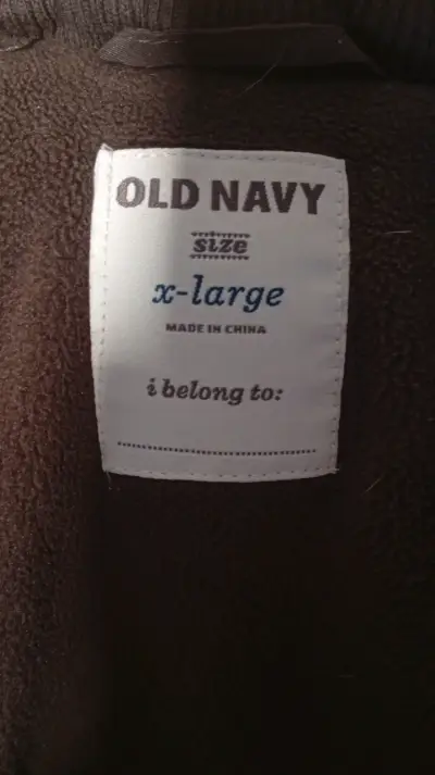 Parka negra con capucha de piel Old Navy XL - miniatura 3