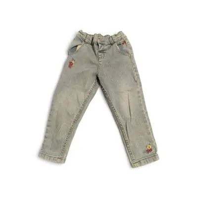 Pantalones cargo para niña en denim gris - miniatura 2