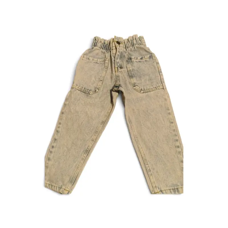 Pantalones cargo para niña en denim gris - 3