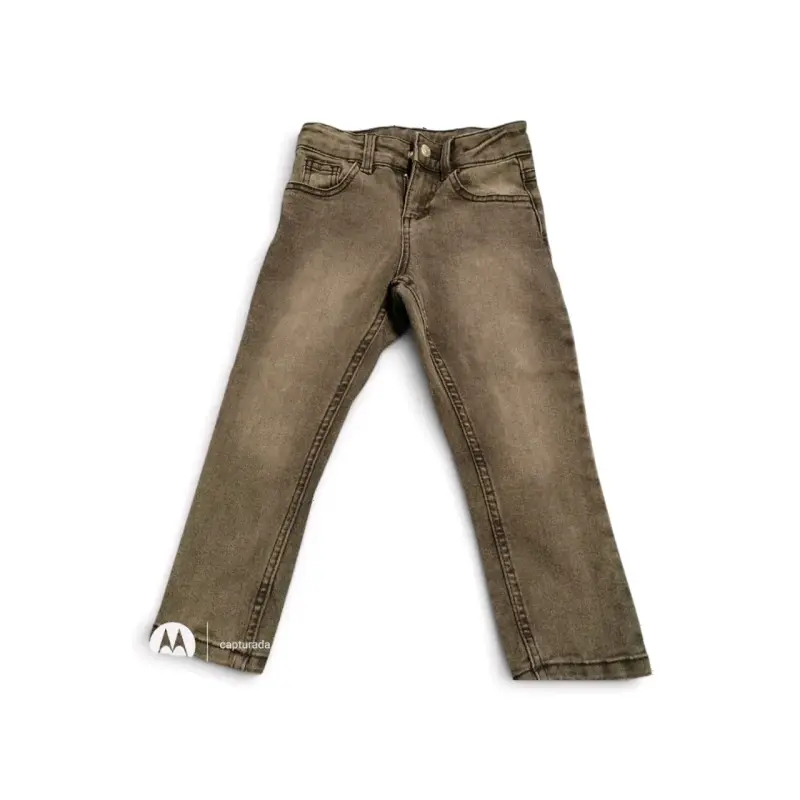 Pantalones cargo para niña en denim gris - 4