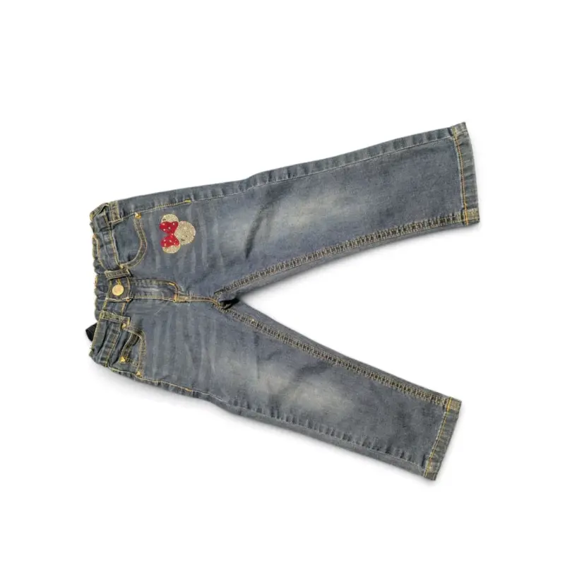 Pantalones cargo para niña en denim gris - 5